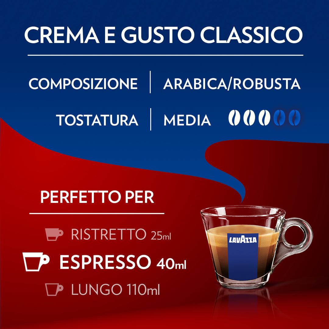 54 Capsule Lavazza A Modo Mio Originali - Crema e Gusto Classico