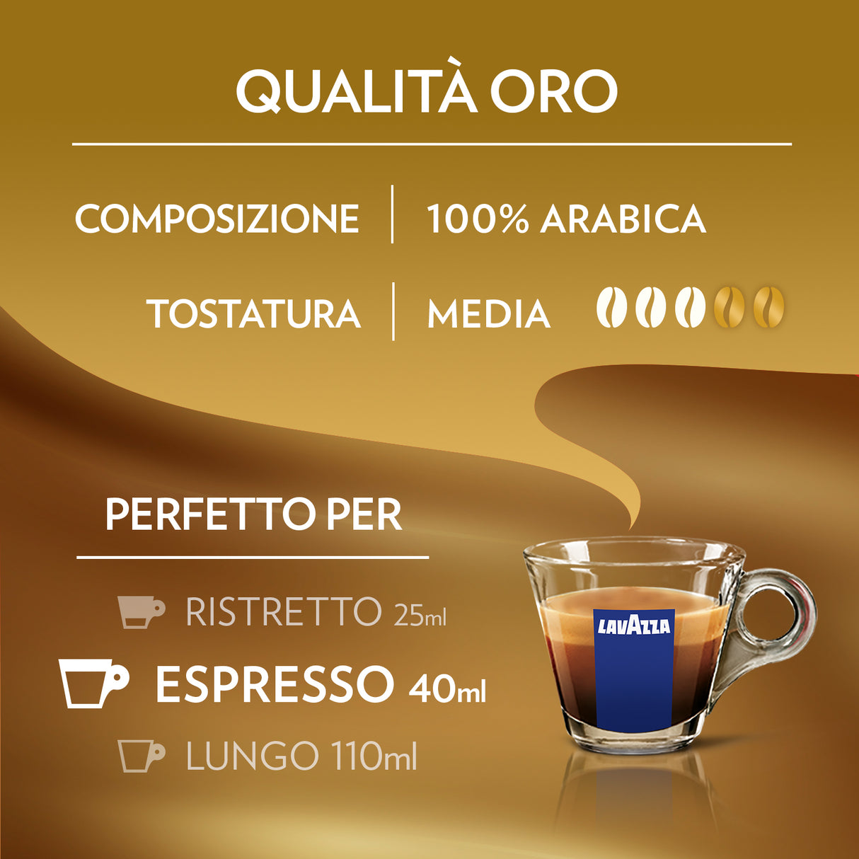 36 Capsule Lavazza A Modo Mio Qualità Oro – 100% Arabica