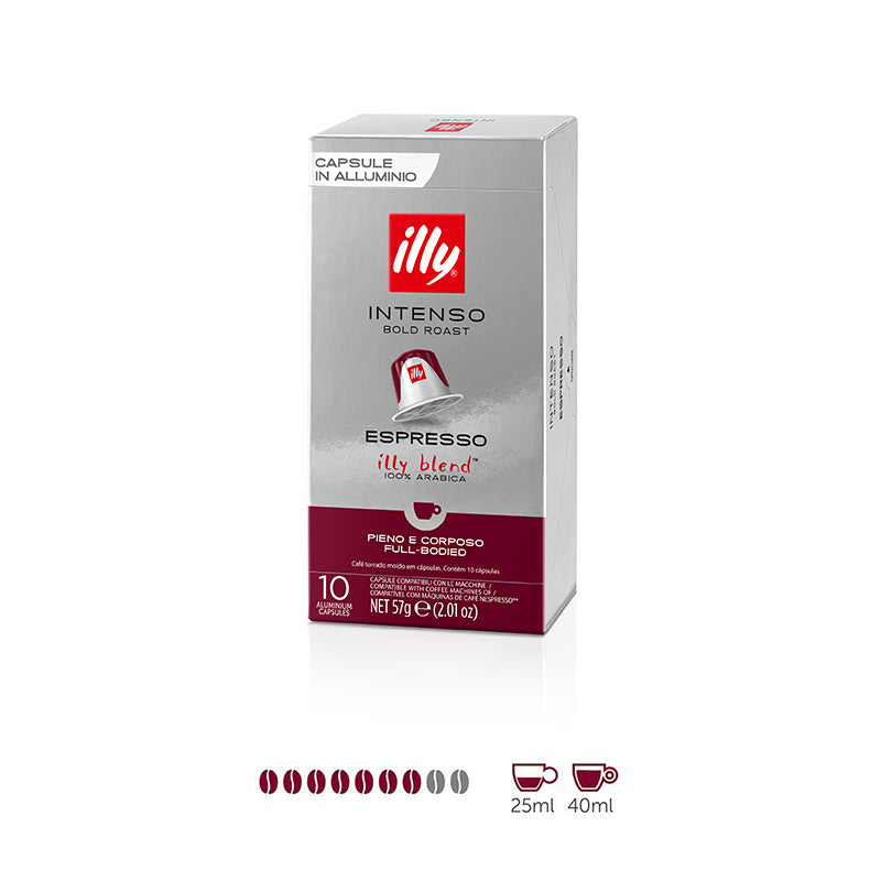 10 Capsule Illy per macchine Nespresso - Intenso