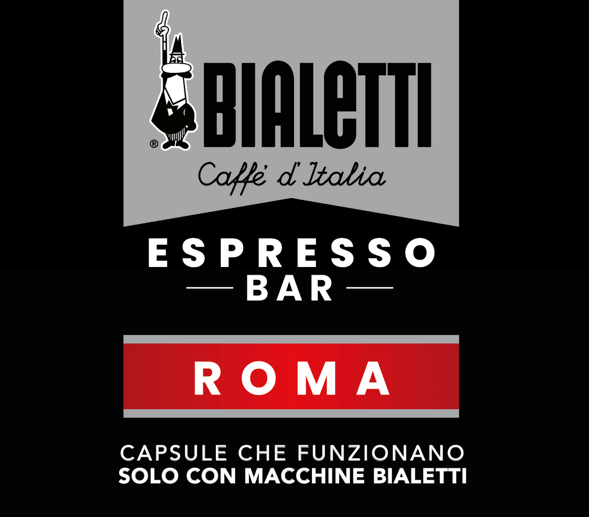 Bialetti Caffè d'Italia Roma - 72 Capsule sistema Bialetti Originali
