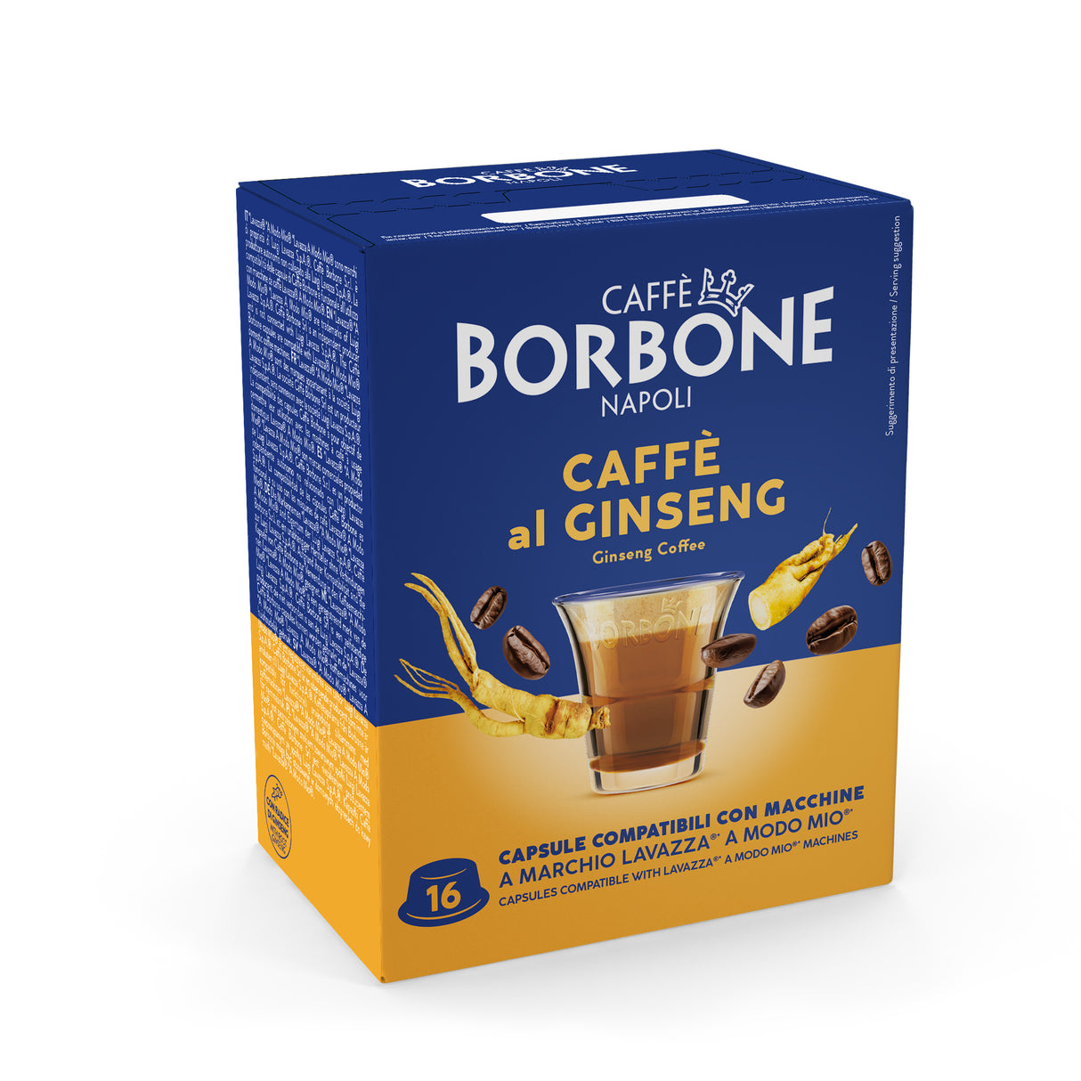 16 Capsule Borbone Compatibili A Modo Mio Ginseng