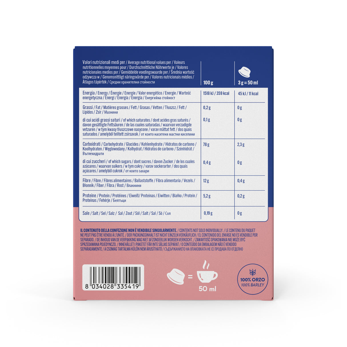 16 Capsule Borbone Compatibili A Modo Mio Orzo