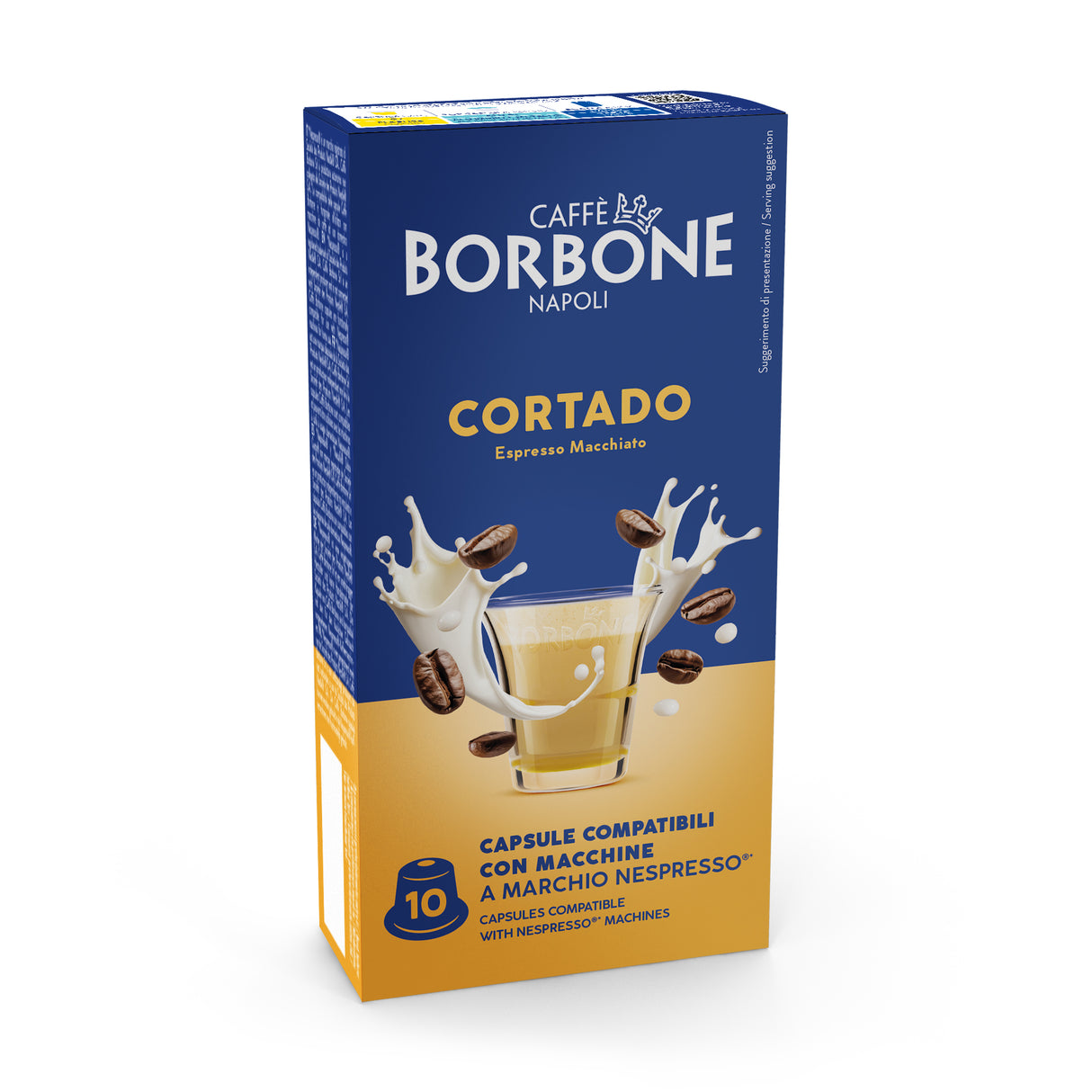 10 Capsule Borbone CORTADO al Gusto di Espresso Macchiato per Nespresso