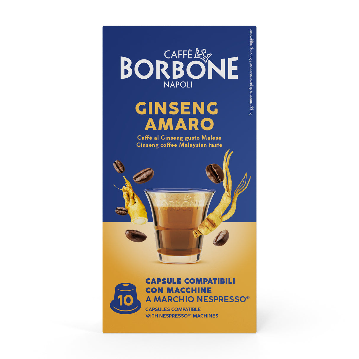 10 Capsule Borbone Compatibili Nespresso Ginseng Amaro