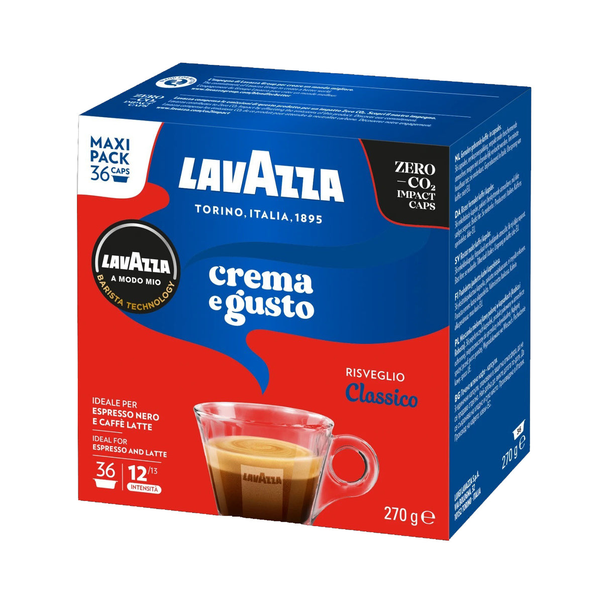 36 Capsule Lavazza A Modo Mio - Crema e Gusto Classico