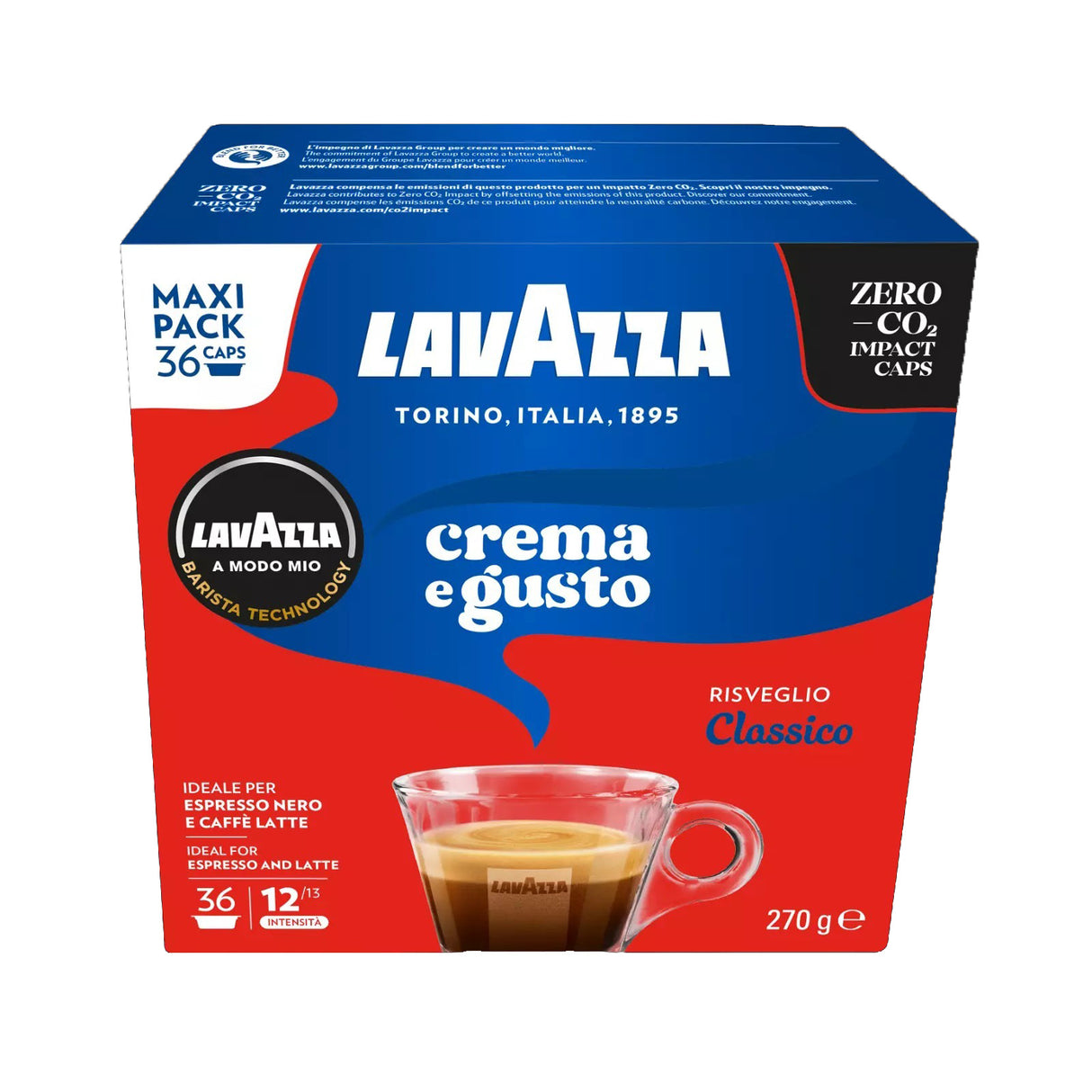 36 Capsule Lavazza A Modo Mio - Crema e Gusto Classico