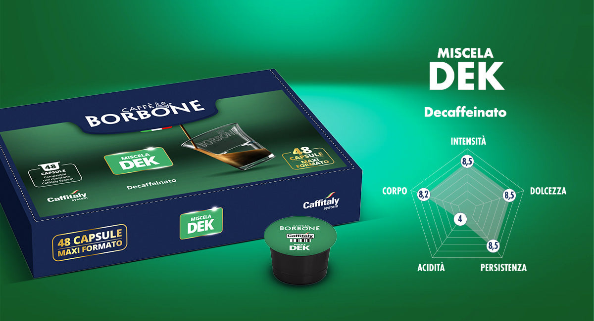 Caffitaly Miscela DEK Decaffeinata caffè Borbone - 48 Capsule Maxi Pack Per Caffitaly System