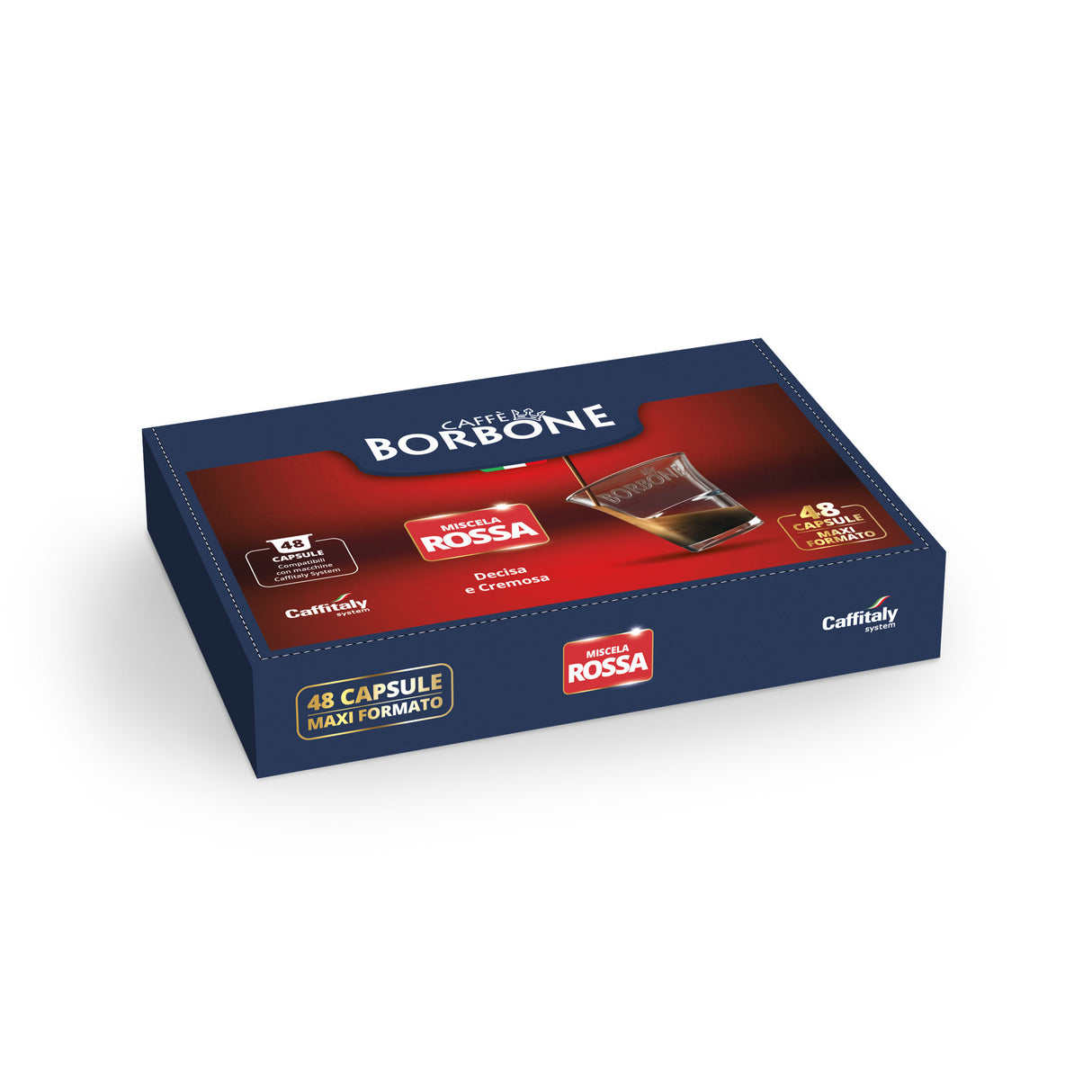 Caffitaly Miscela ROSSA Caffè Borbone - 48 Capsule Maxi Pack Risparmio per Caffitaly System