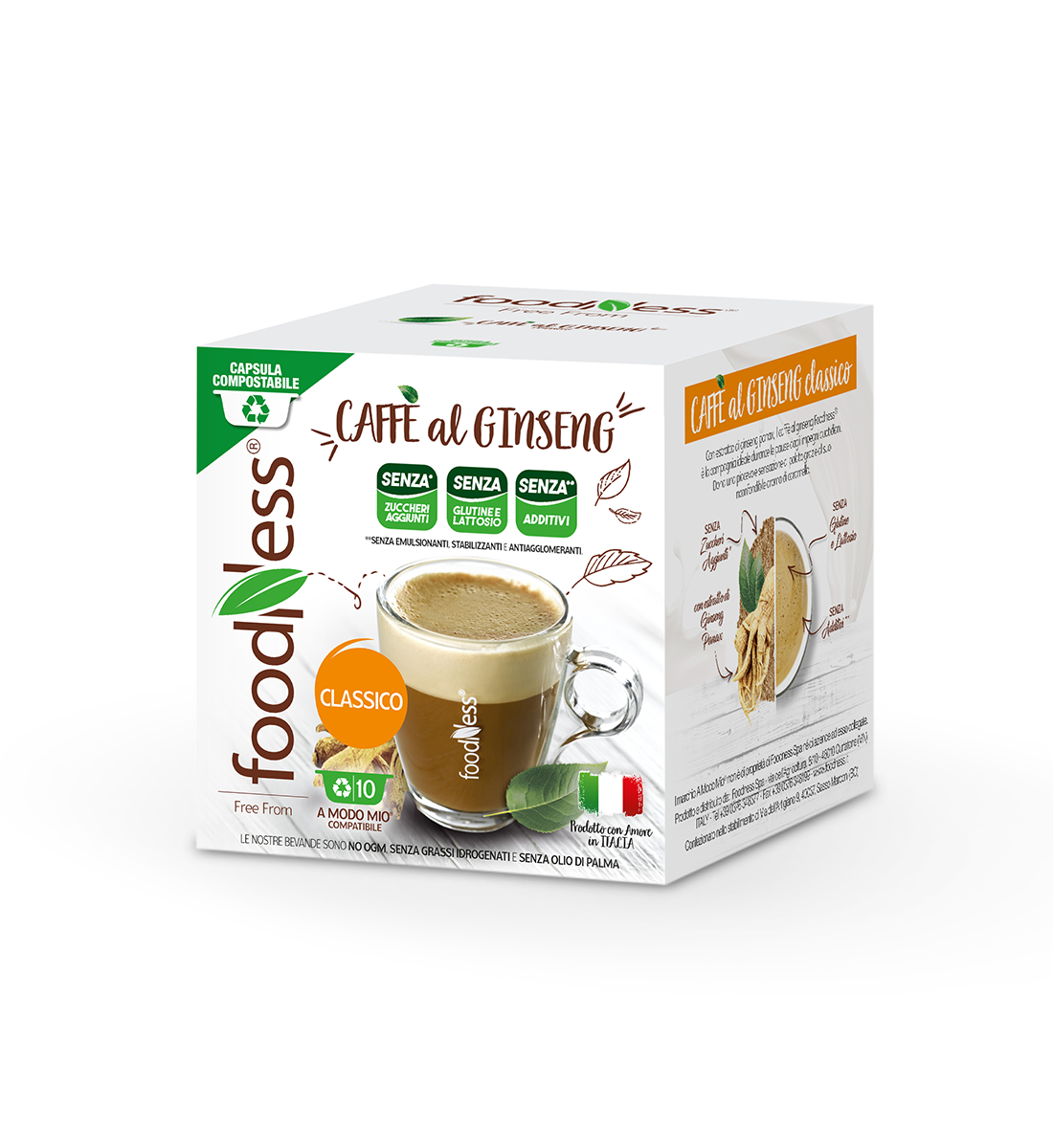 Caffè al Ginseng Classico FoodNess compatibili Lavazza A Modo Mio