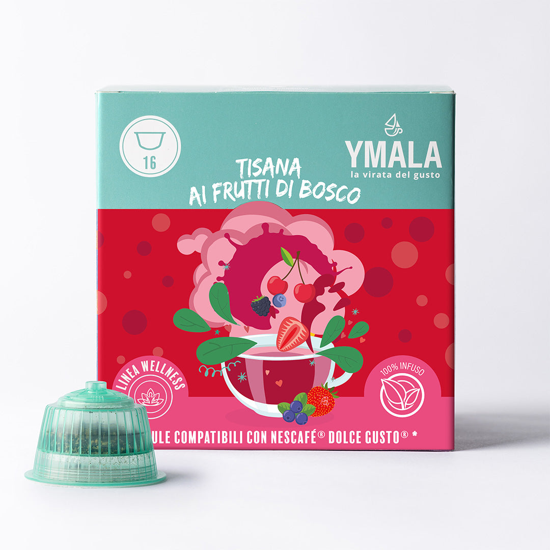 Ymala 16 Capsule Nescafé Dolce Gusto - Tisana ai Frutti di Bosco