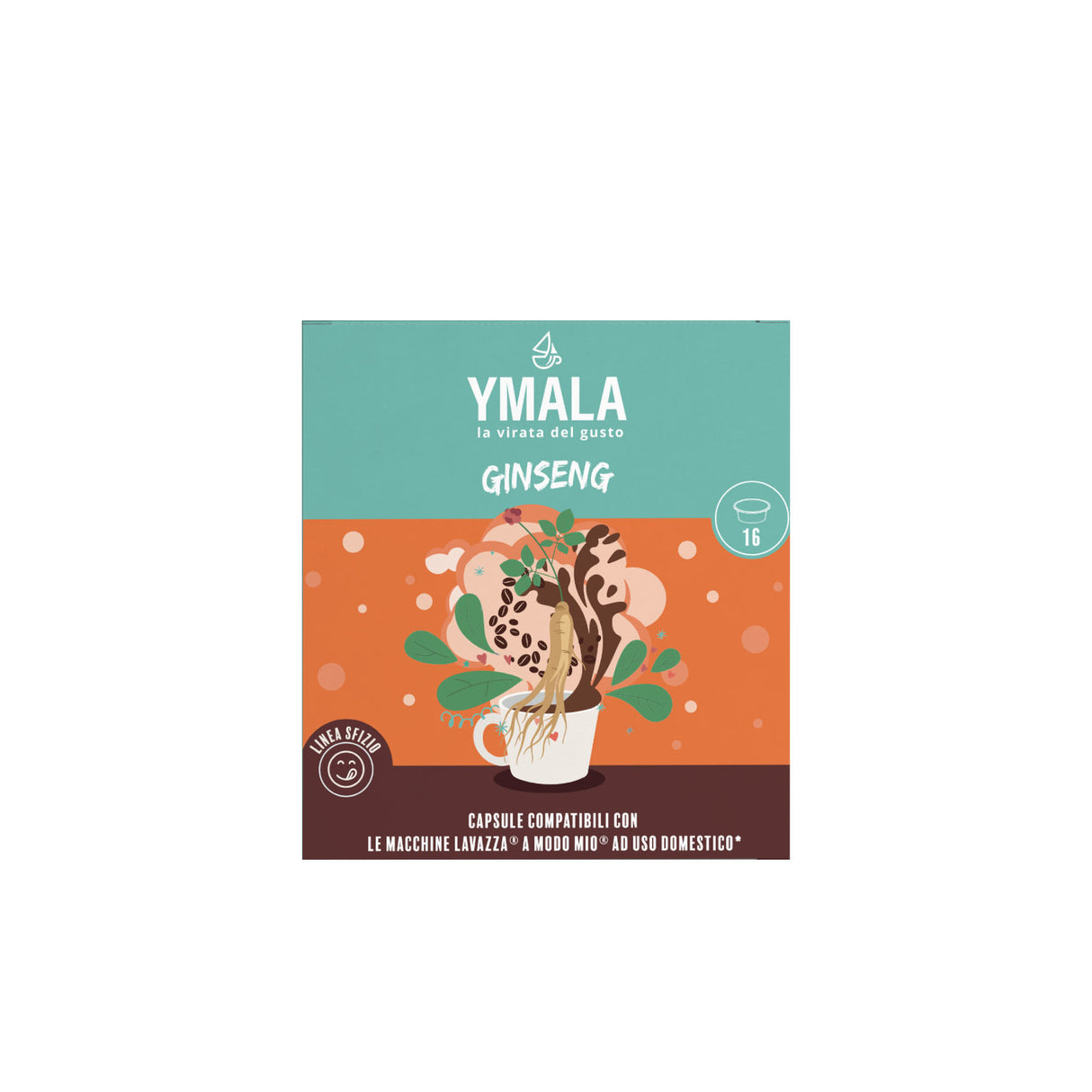 Ymala caffè Ginseng - 16 Capsule Compatibili Lavazza A Modo Mio