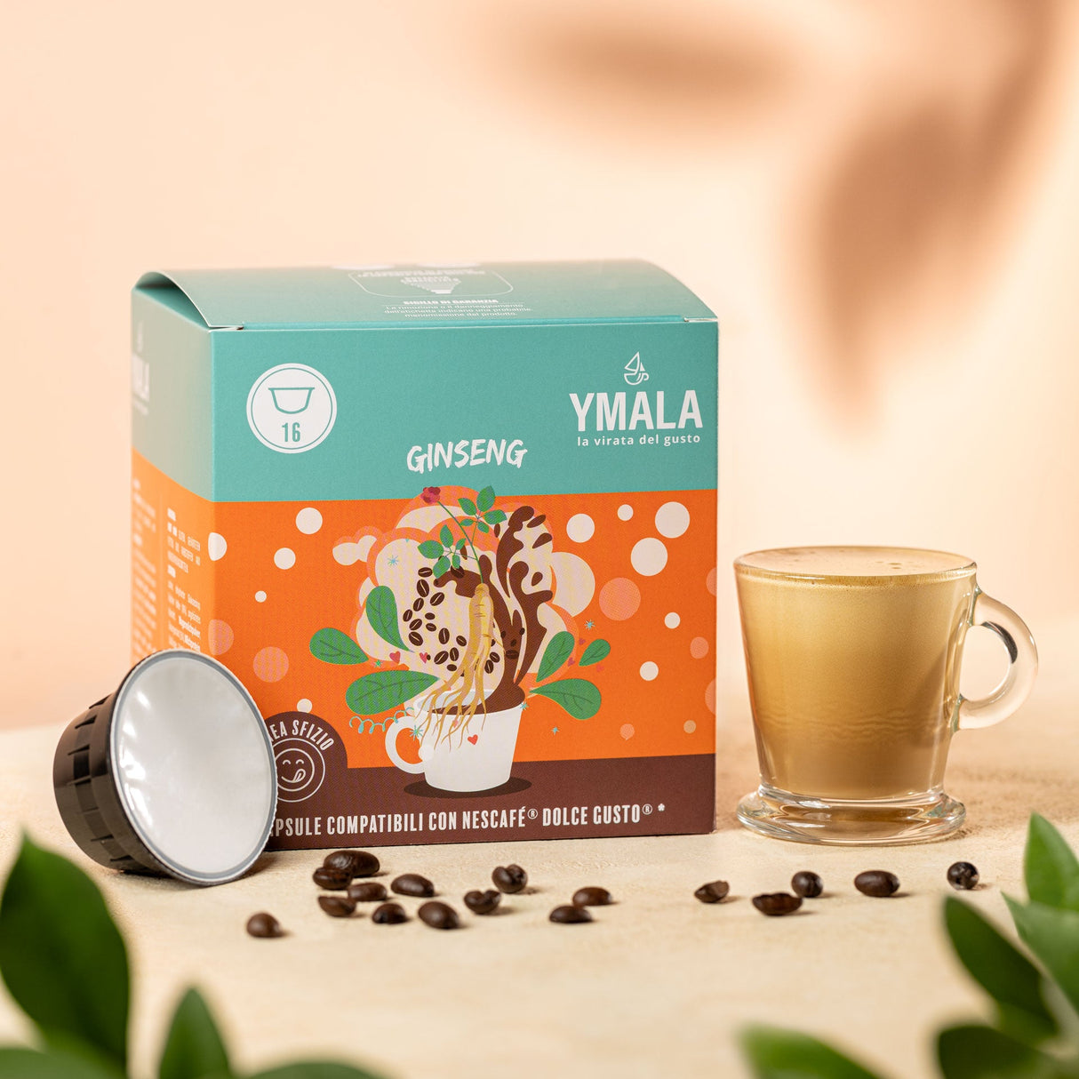 Ymala 16 Capsule Nescafé Dolce Gusto - Caffè Ginseng