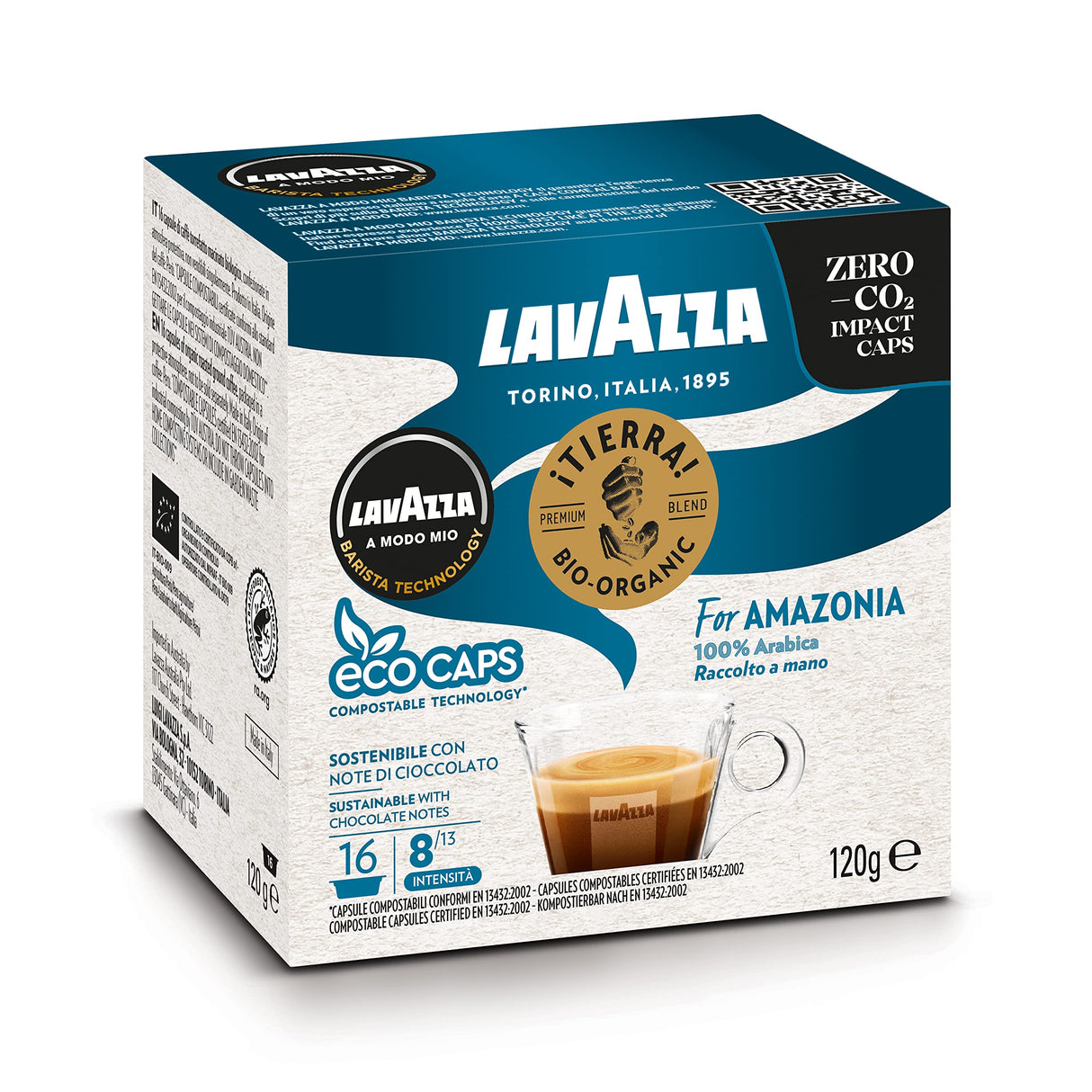 Lavazza ¡Tierra! For Amazonia - 16 Capsule per Lavazza A Modo Mio