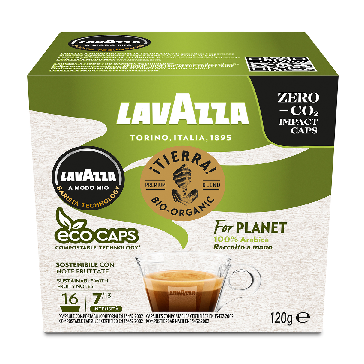 Lavazza ¡Tierra! For Planet - 16 Capsule per Lavazza A Modo Mio