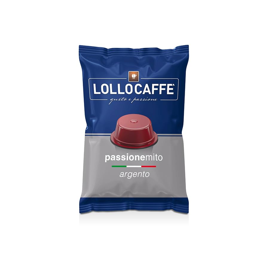 100 Capsule Lollo PassioneMito Argento Compatibili A Modo Mio