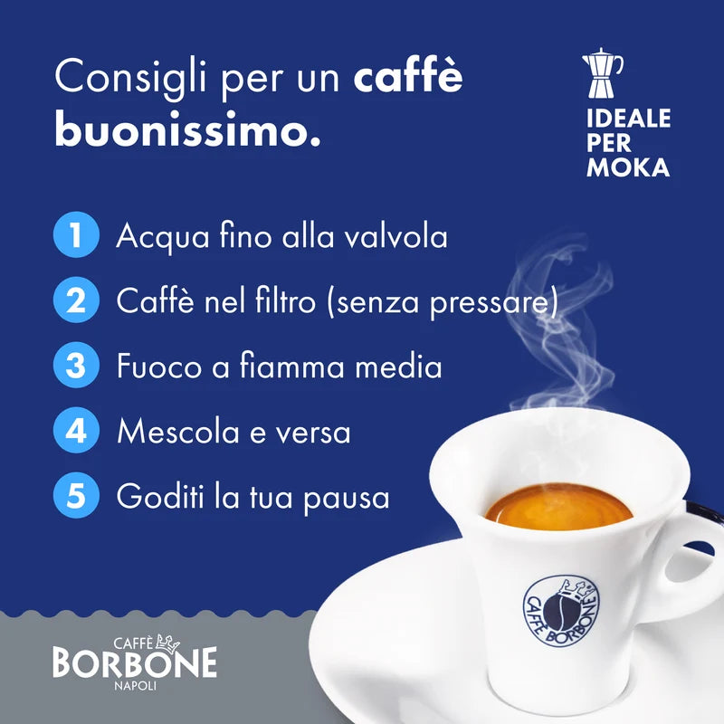 Caffè Borbone Moka Macinato 2x250g - Miscela Decisa