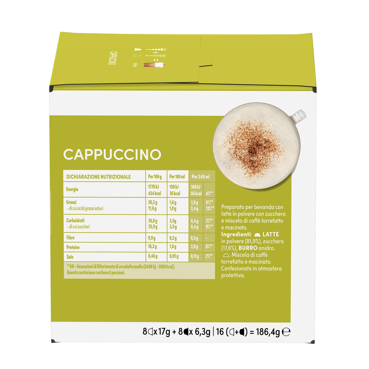 Nescafé Dolce Gusto Cappuccino - 16 Capsule compatibili con Dolce Gusto