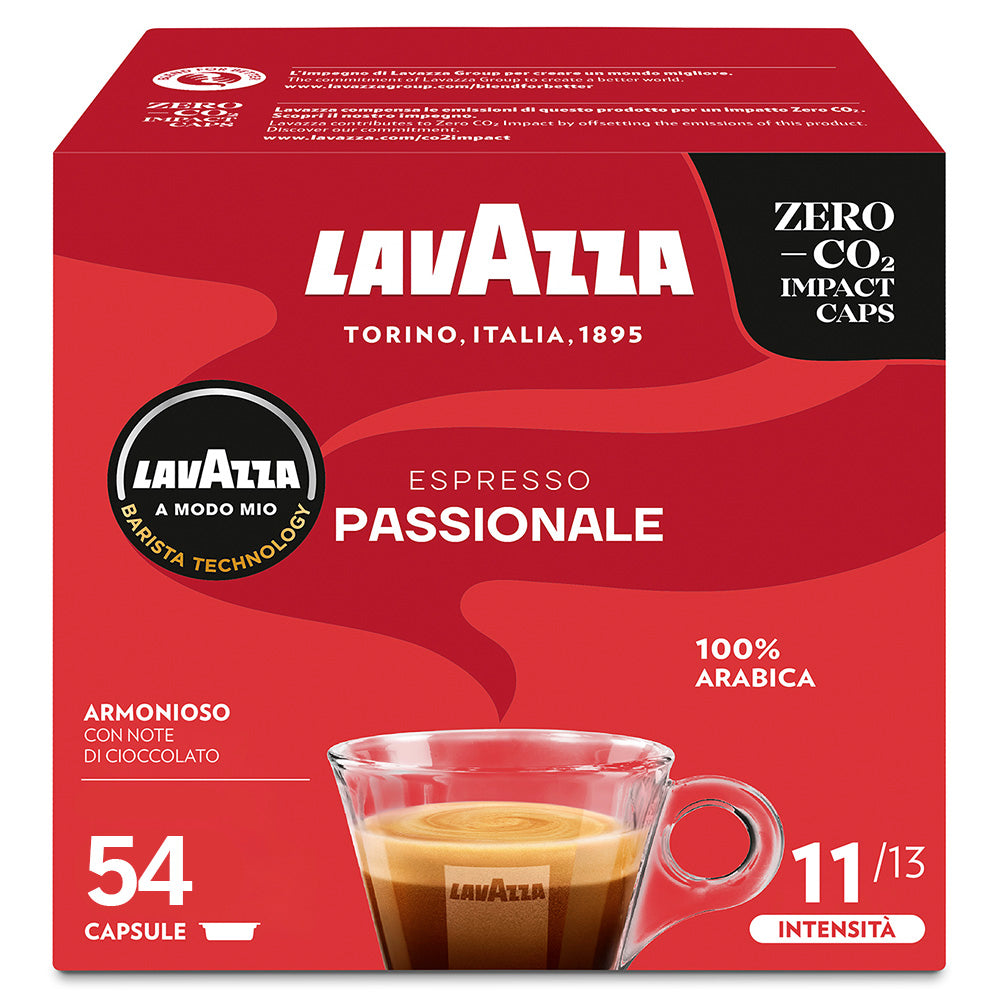 216 Capsule Caffè Lavazza per Lavazza A Modo Mio - Maxi pack (54x2 Passionale e 54x2 Intenso)