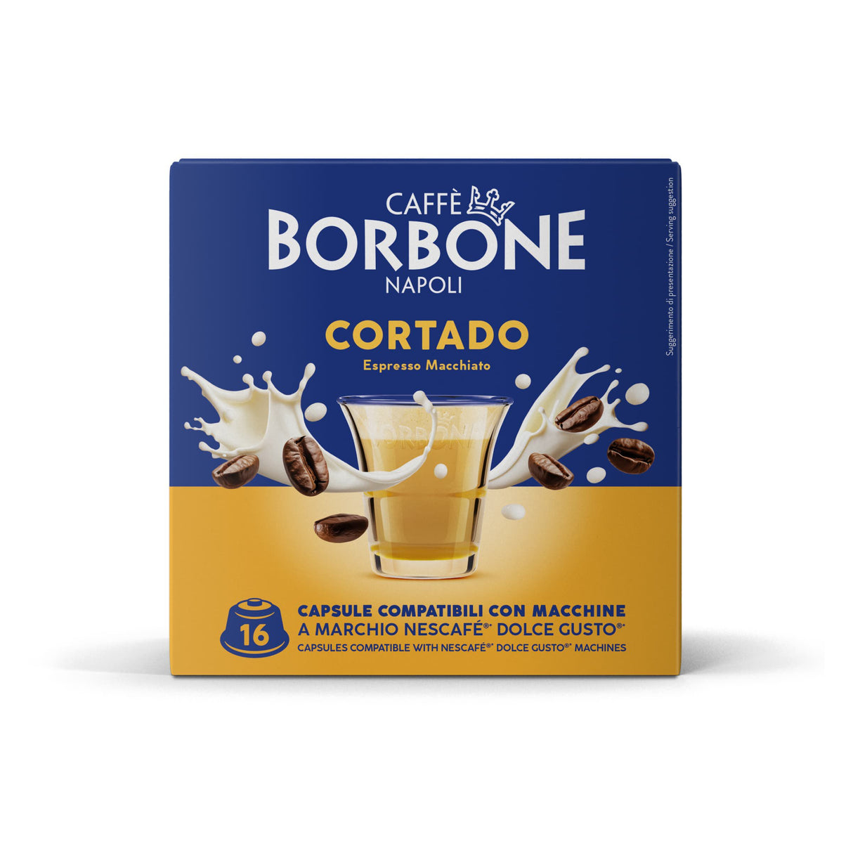 16 Capsule Borbone Compatibili Dolce Gusto - Cortado