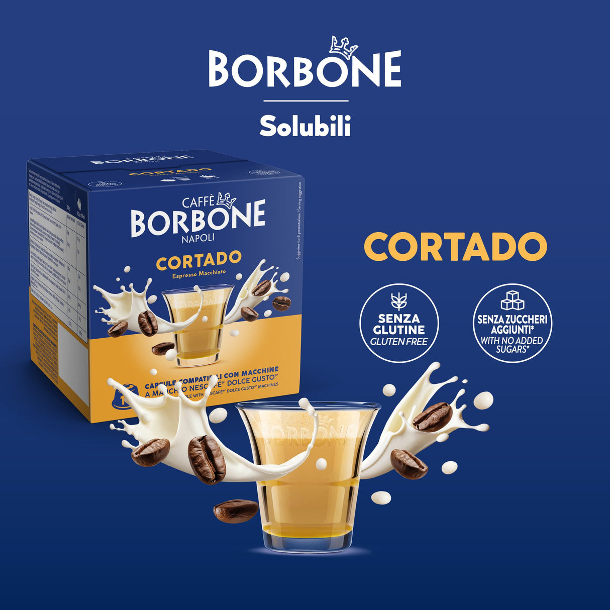16 Capsule Borbone Compatibili Dolce Gusto - Cortado