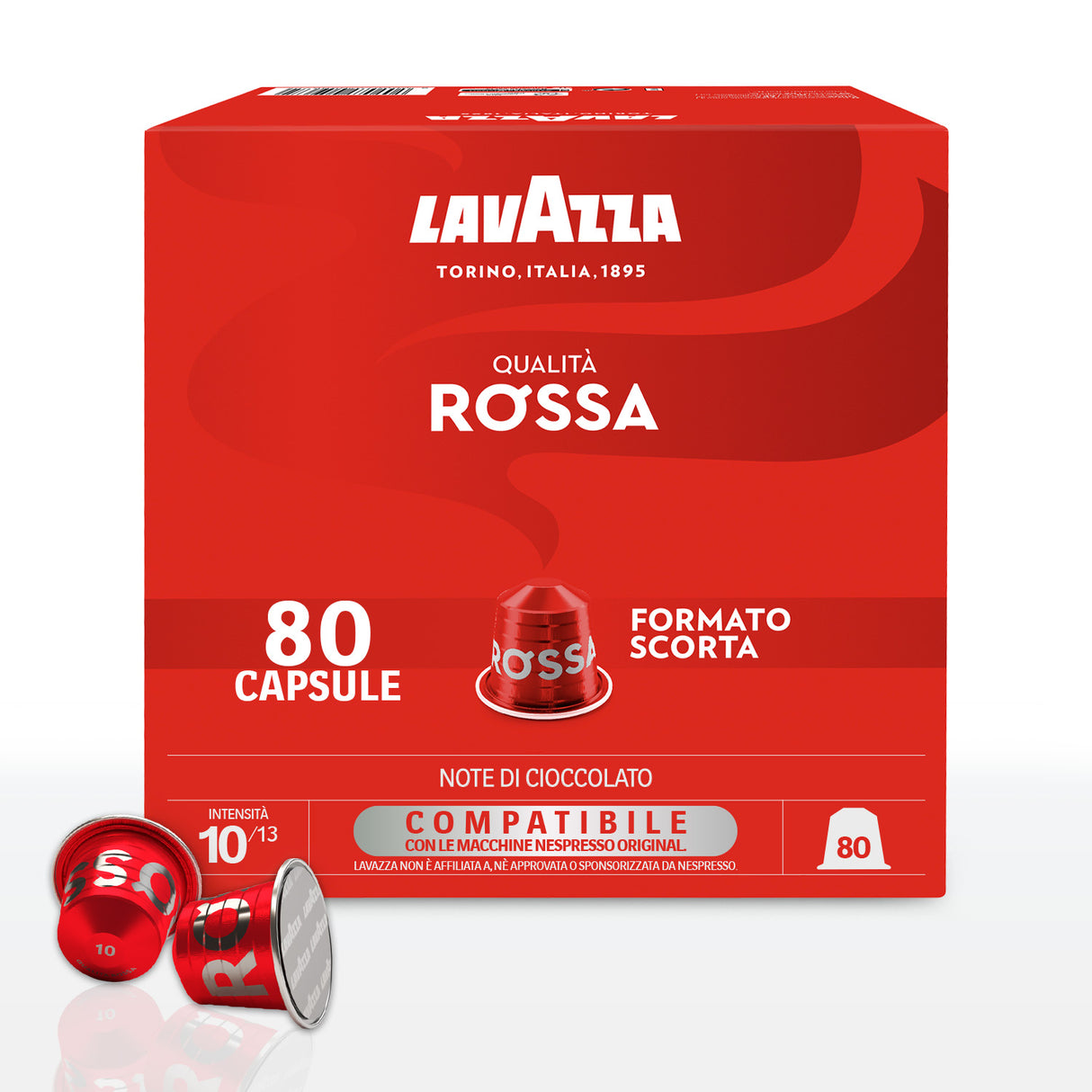 80 Capsule caffè Lavazza compatibili Nespresso - QUALITÀ ROSSA