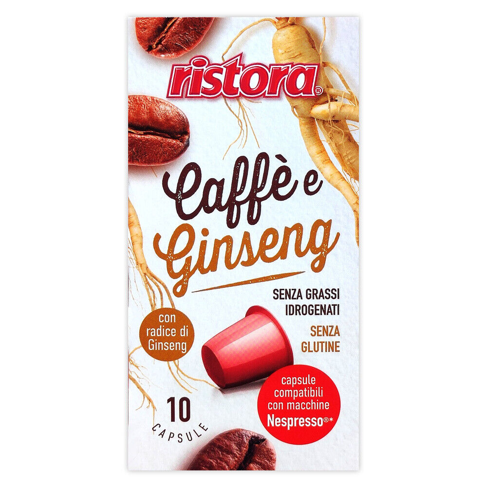 10 Capsule Compatibili Nespresso Ristora - Caffè e Ginseng