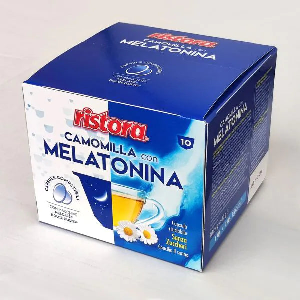 10 Capsule Ristora Solubili Camomilla con Melatonina - Compatibili Nescafé Dolce Gusto