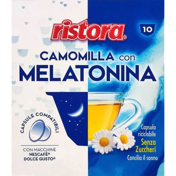 10 Capsule Ristora Solubili Camomilla con Melatonina - Compatibili Nescafé Dolce Gusto