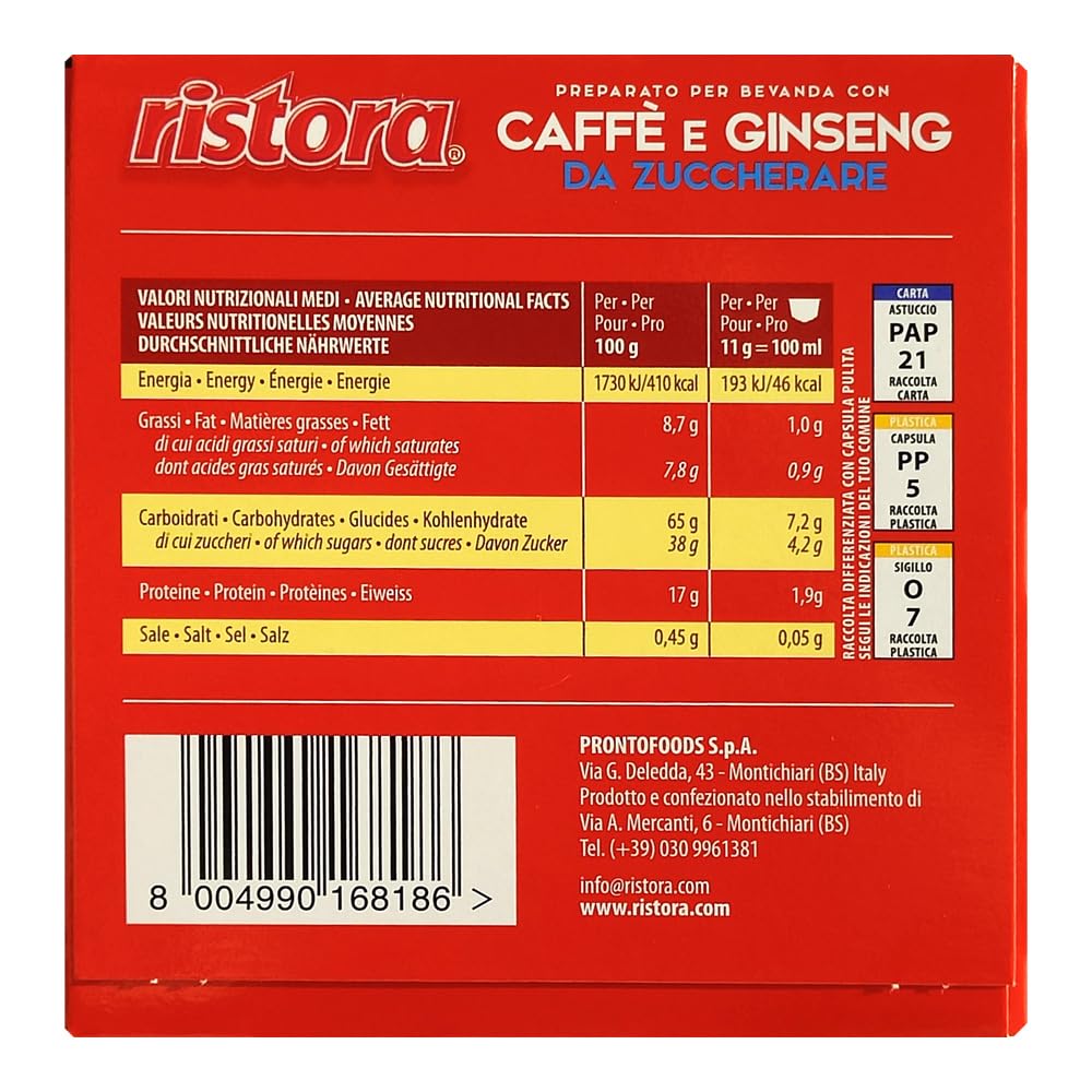 10 Capsule Ristora Compatibili Nescafé Dolce Gusto - Ginseng da Zuccherare