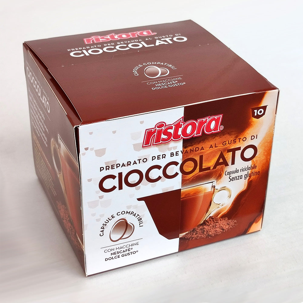 10 Capsule Ristora Cioccolato - compatibili con Nescafé Dolce Gusto