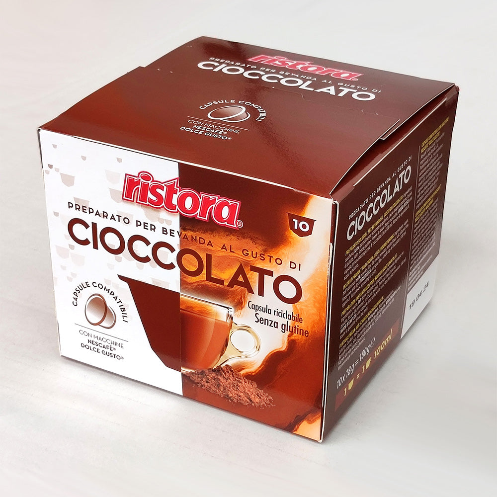 10 Capsule Ristora Cioccolato - compatibili con Nescafé Dolce Gusto