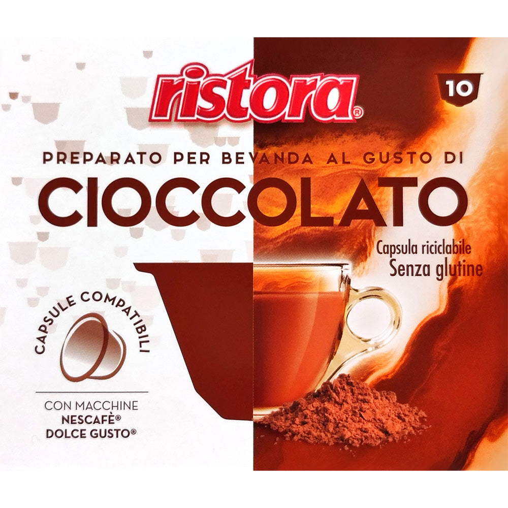 10 Capsule Ristora Cioccolato - compatibili con Nescafé Dolce Gusto