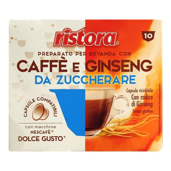 10 Capsule Ristora Compatibili Nescafé Dolce Gusto - Ginseng da Zuccherare