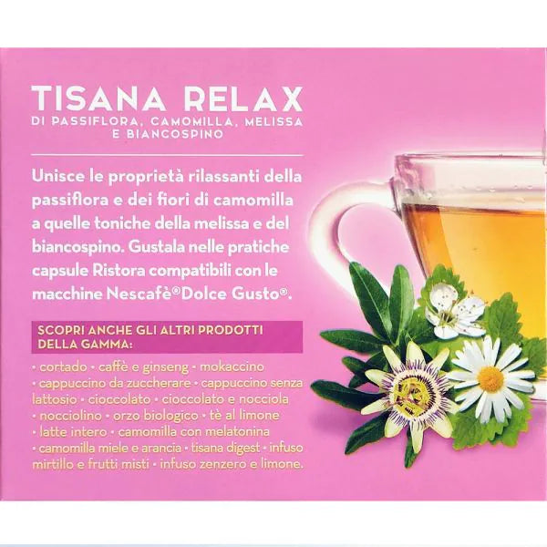 10 Capsule Tisana Relax Ristora compatibili con Nescafé Dolce Gusto