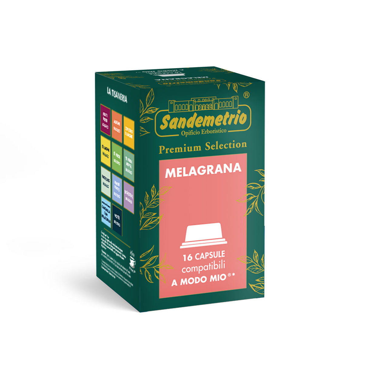 16 Capsule Sandemetrio A Modo Mio - Infuso Melagrana