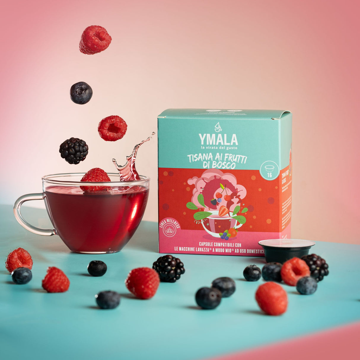 Ymala 16 Capsule Lavazza A Modo Mio - Tisana Frutti di Bosco