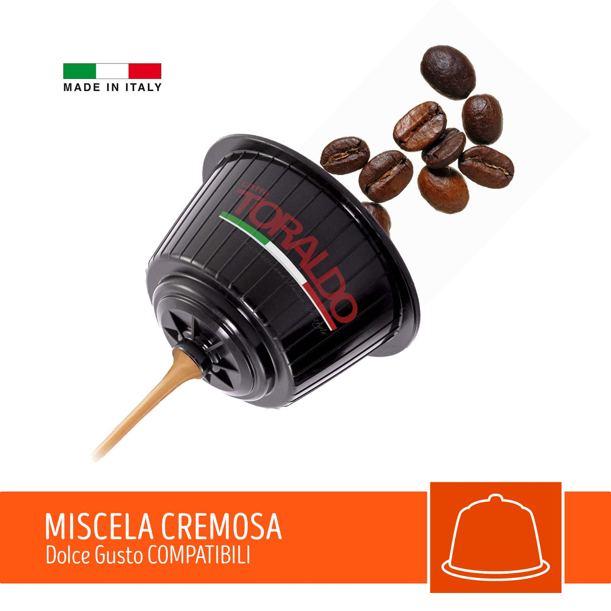 100 Capsule Toraldo Compatibili Nescafé Dolce Gusto Miscela Cremosa
