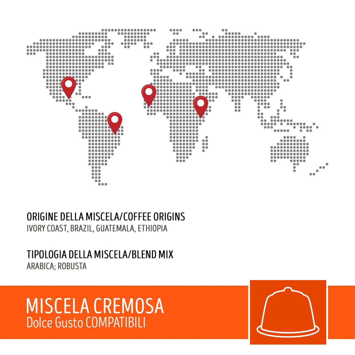 100 Capsule Toraldo Compatibili Nescafé Dolce Gusto Miscela Cremosa