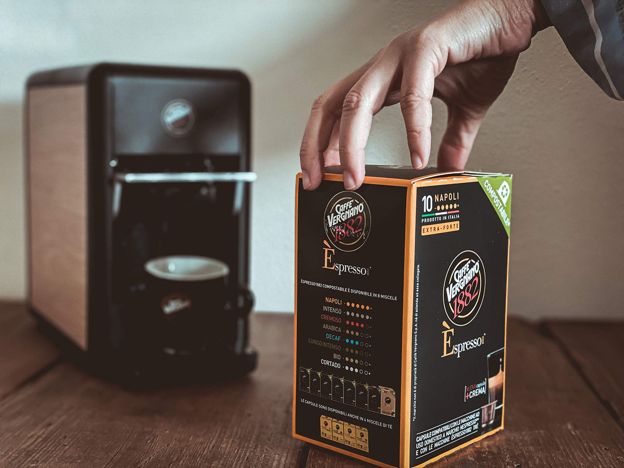 10 Capsule Vergnano Compatibili Nespresso Napoli Compostabile