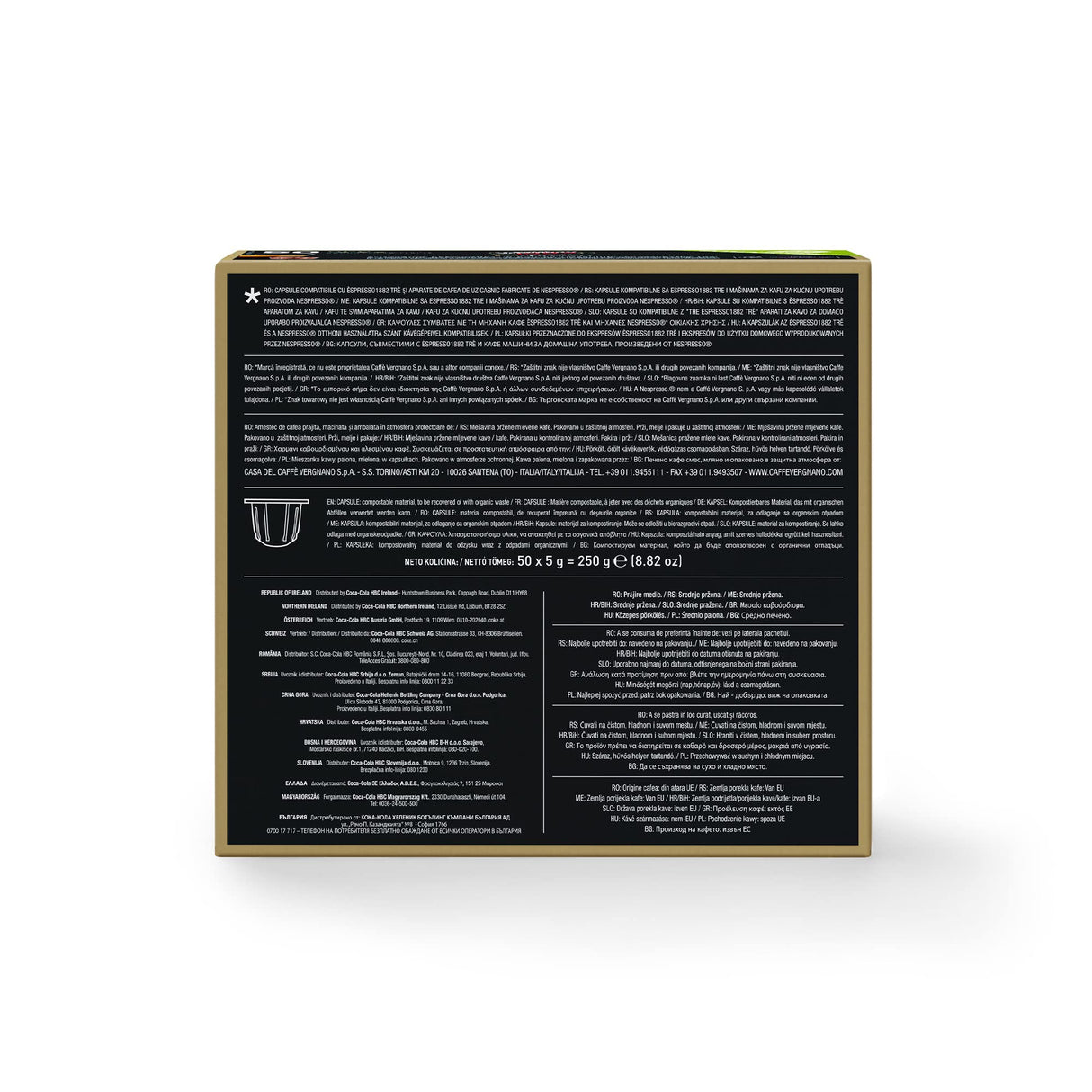 Caffè Vergnano Oro - 50 Capsule Compatibili Nespresso