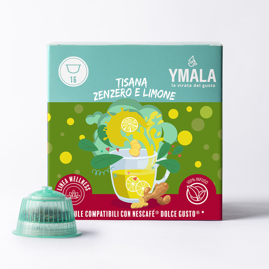 Ymala 16 Capsule Nescafé Dolce Gusto - Tisana Zenzero e Limone