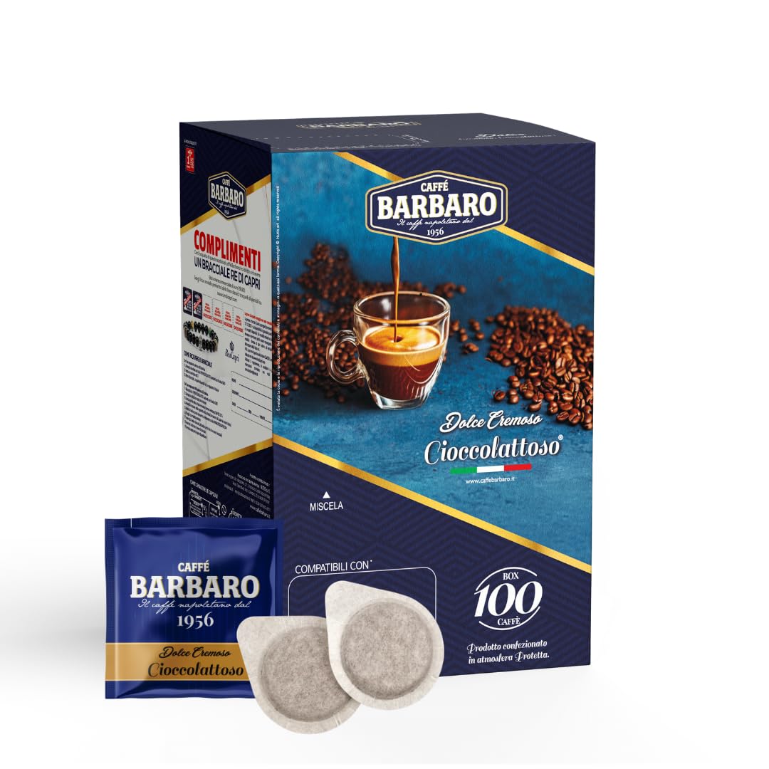 100 Cialde Barbaro Compatibili Ese 44mm Miscela Blu