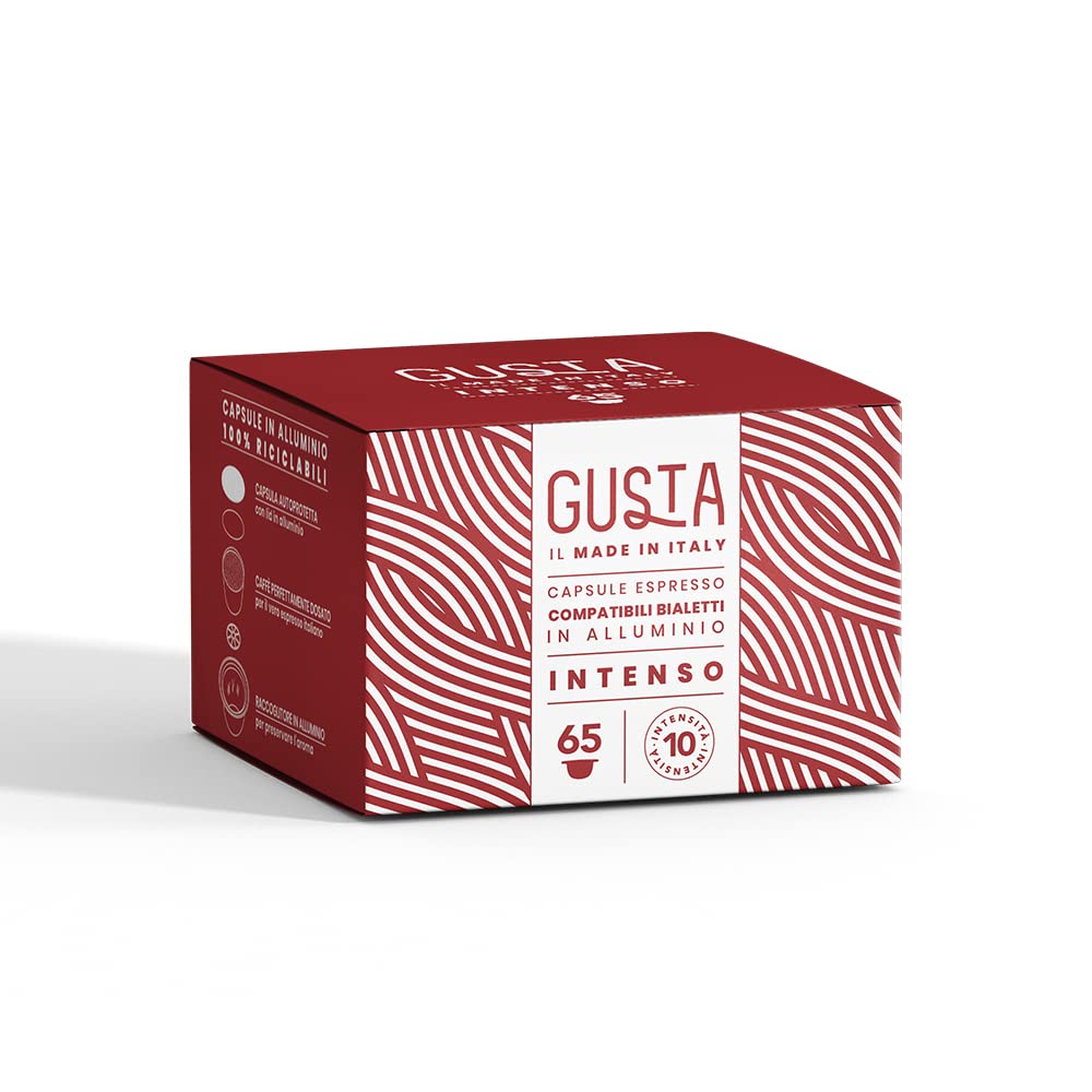 65 Capsule Gusta Caffè Intenso - Compatibili Bialetti