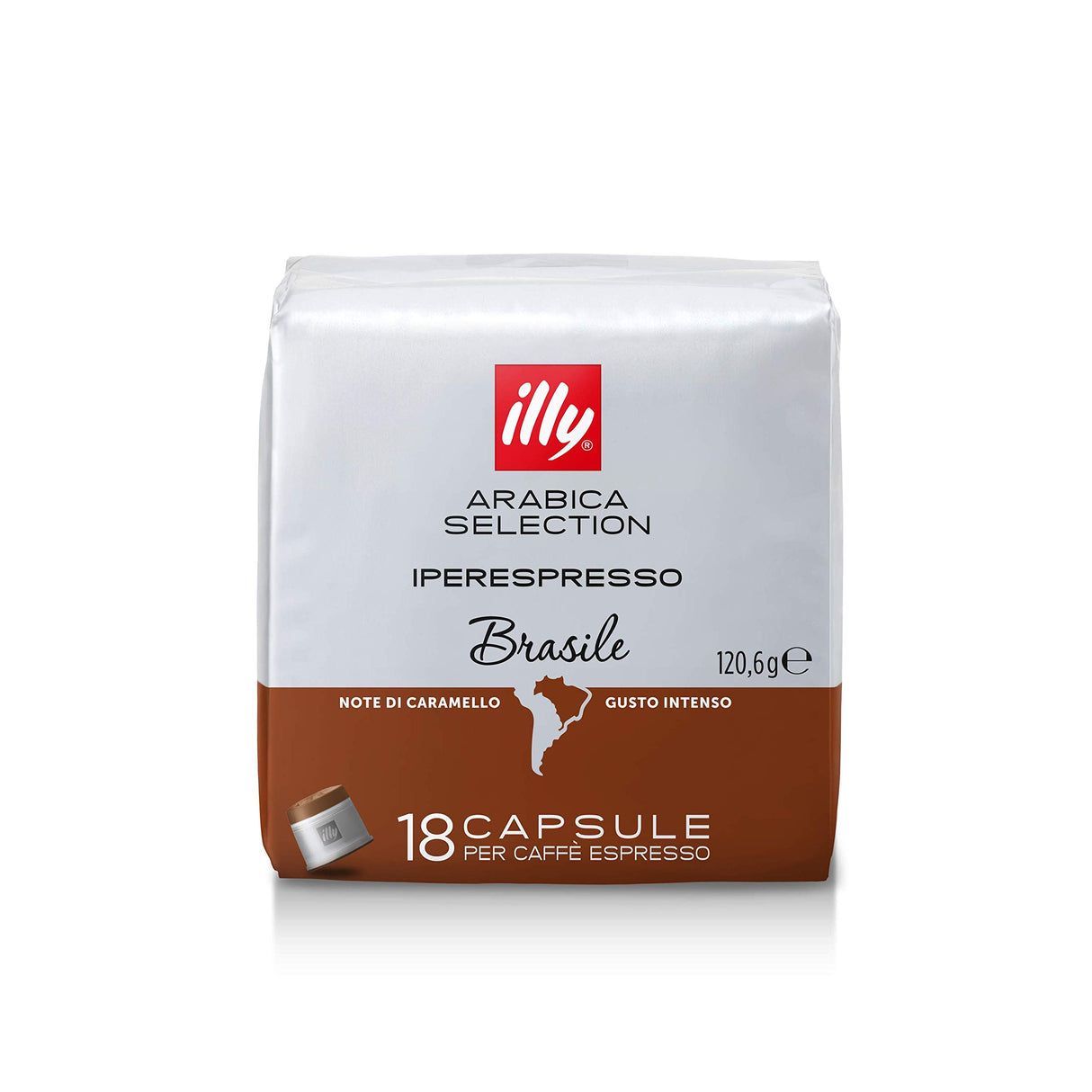 Illy 18 Capsule Arabica Selection caffè per macchine Iperespresso - Brasile con note di caramello