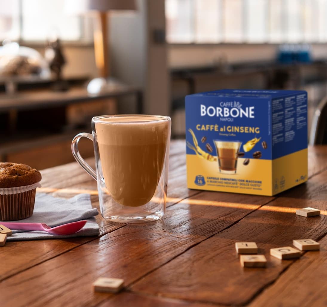 Borbone Caffè al Ginseng – 16 Capsule Compatibili Nescafé Dolce Gusto