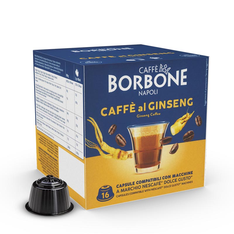 Borbone Caffè al Ginseng – 16 Capsule Compatibili Nescafé Dolce Gusto