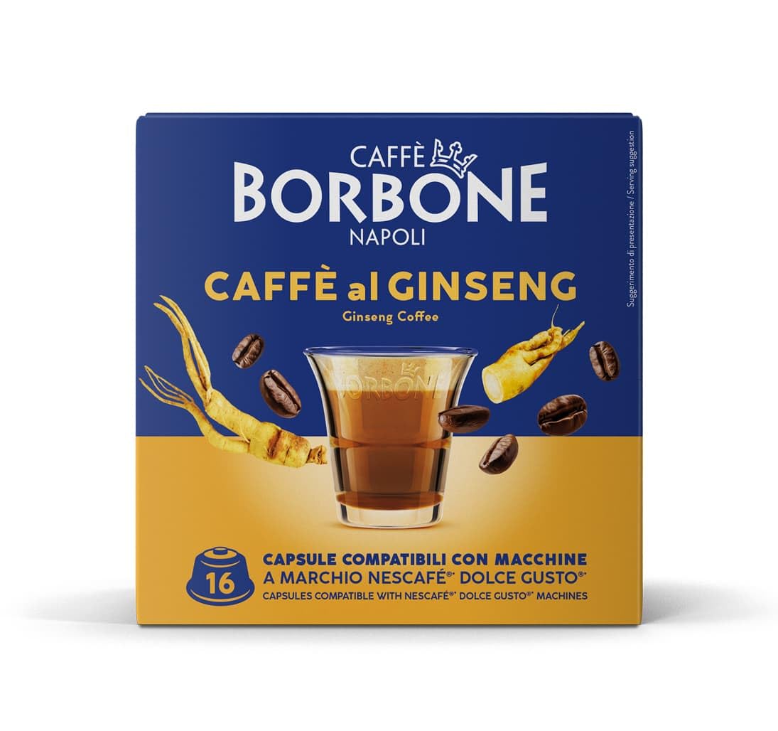 Borbone Caffè al Ginseng – 16 Capsule Compatibili Nescafé Dolce Gusto