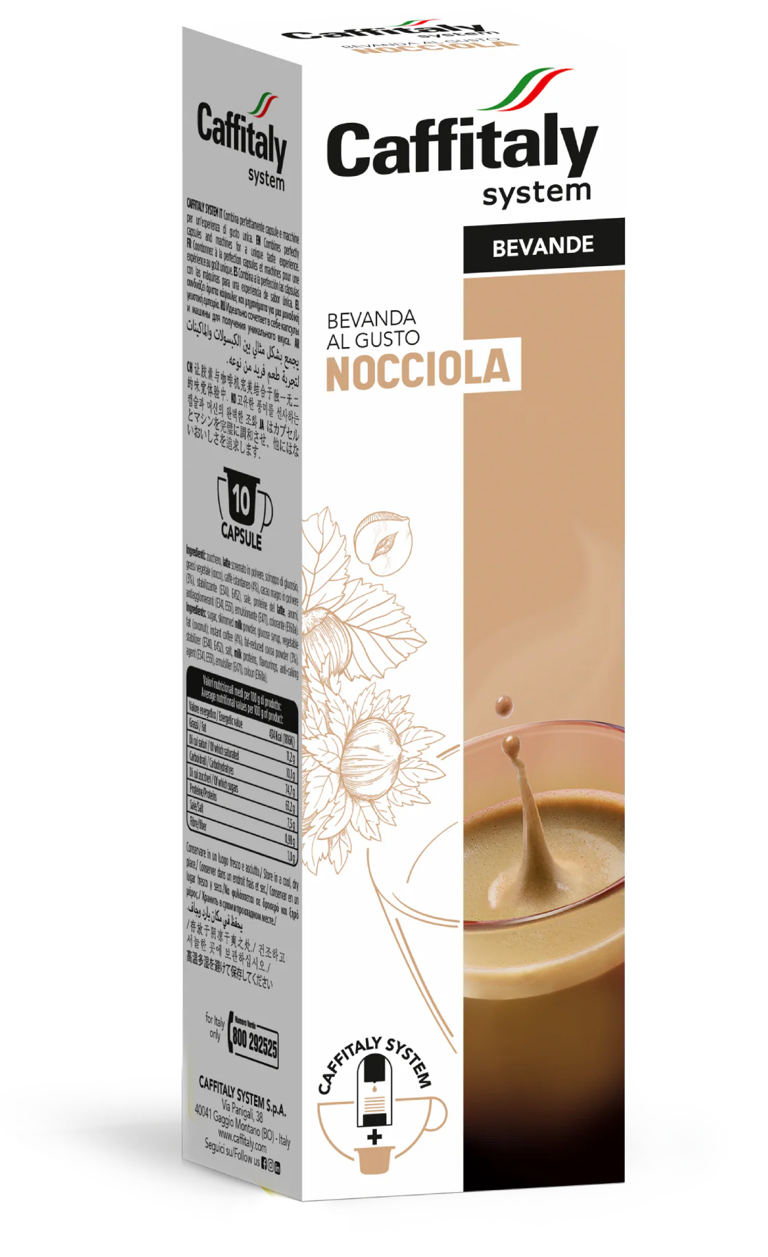10 capsule Caffitaly System - Bevanda al gusto Nocciola