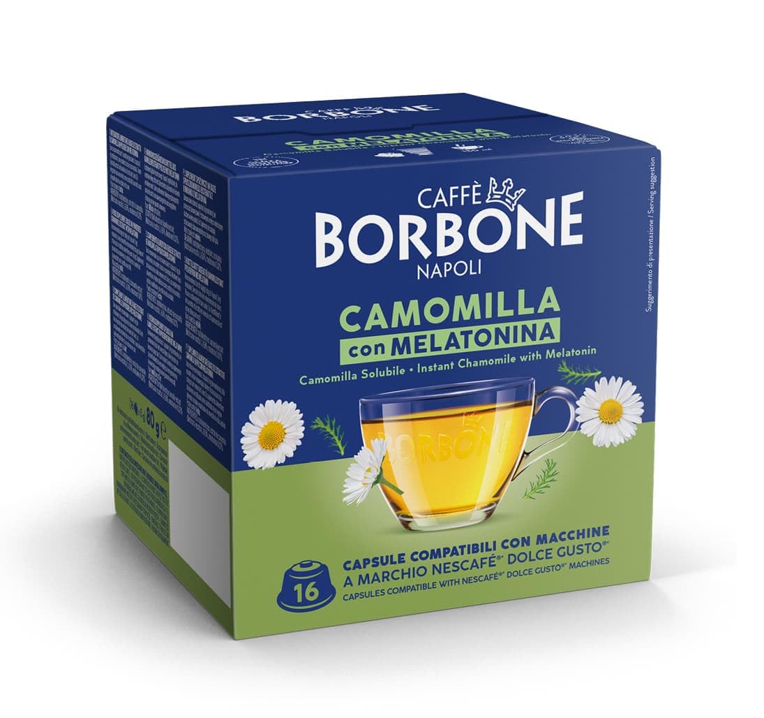16 Capsule Borbone Compatibili Dolce Gusto - Camomilla con Melatonina