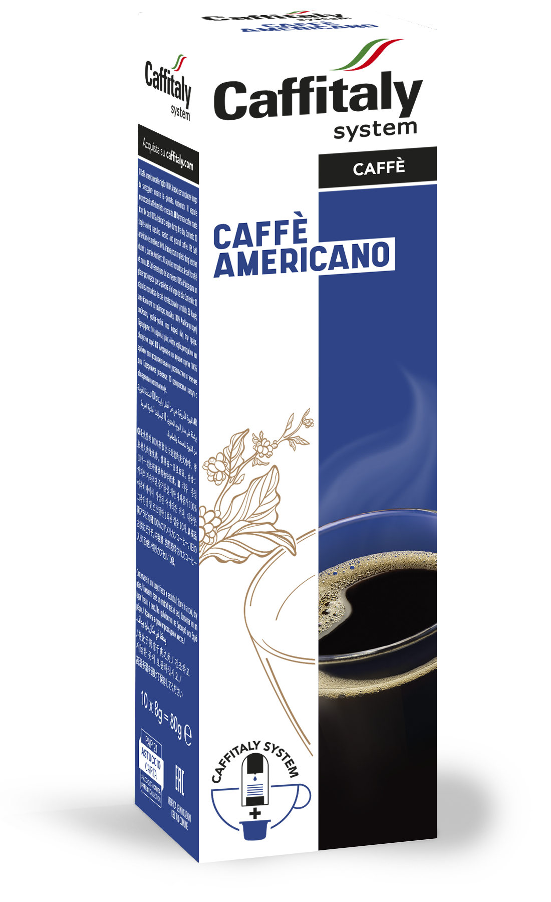 10 Capsule Caffitaly System - Caffè Americano dal sapore autentico
